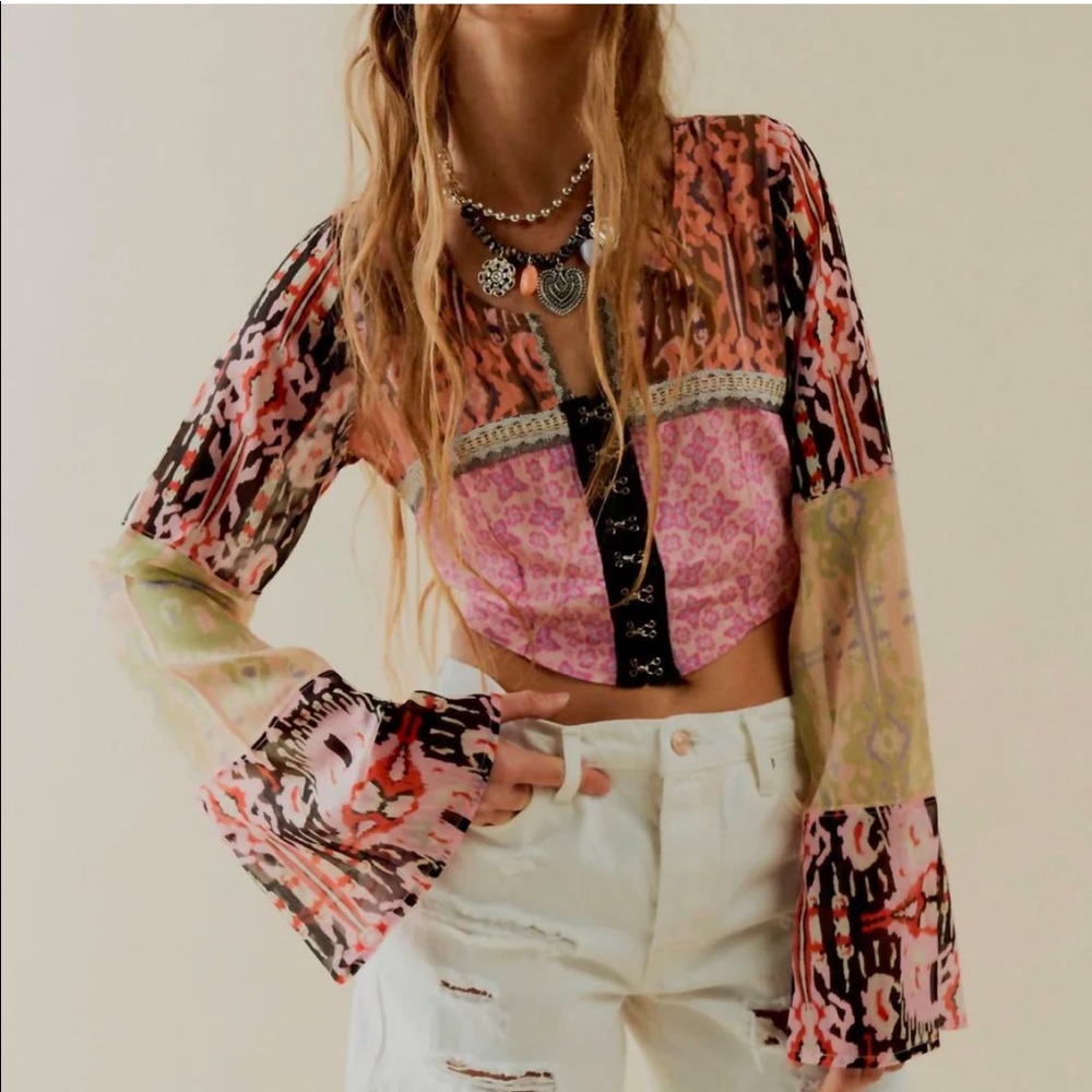 Free People Walk the Walk Top in Femme Combo